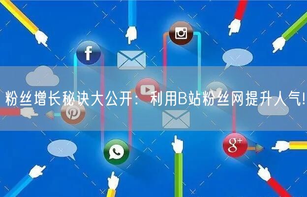 粉丝增长秘诀大公开：利用B站粉丝网提升人气!